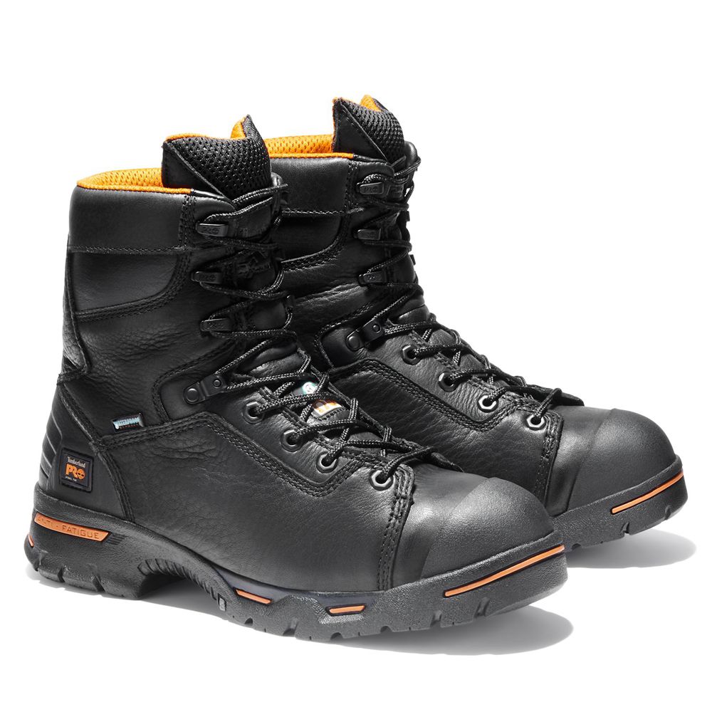 Bocanci De Muncă Timberland Barbati Negrii - Pro® Endurance 8\" Steel Toe - Romania - RONVLM074